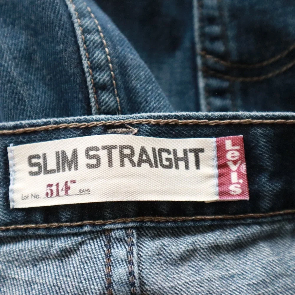 Levi's 514 Jeans Mens 34x32 Slim‎ Straight Fit 5-Pocket Cotton Denim Blue